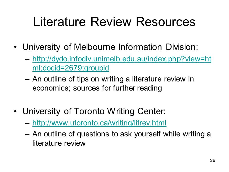 Literature review order